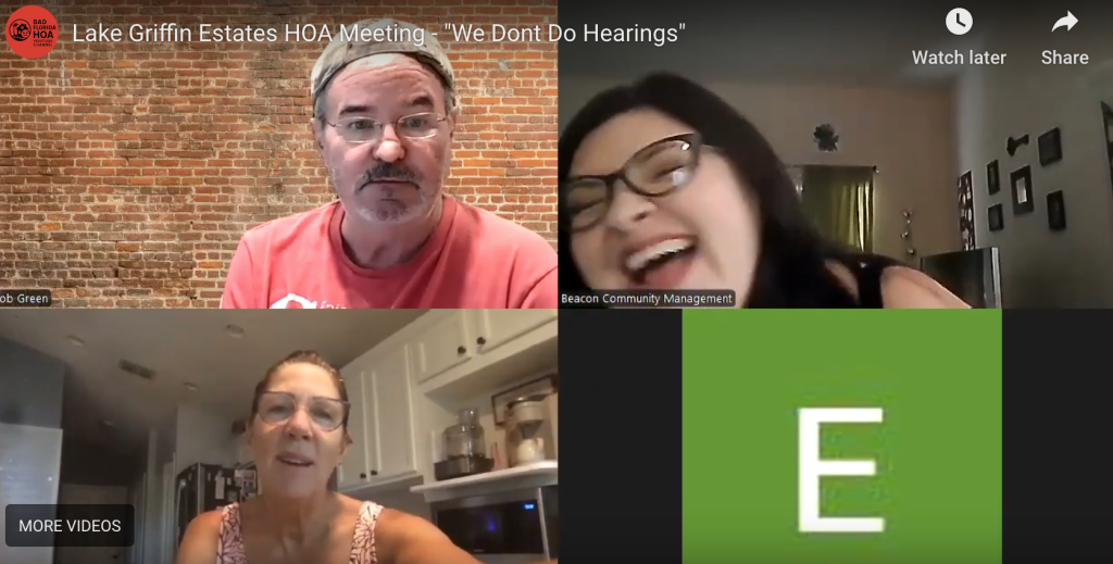 Lake Griffin Estates HOA Board Meeting